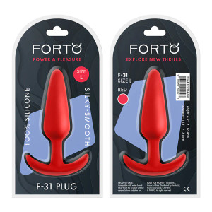 Forto F-31 Silicone Anal Plug, Large, Red Forto F-31 Silicone Anal Plug, Large, Red