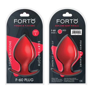 Forto F-60 Spade Silicone Anal Plug, Large, Red Forto F-60 Spade Silicone Anal Plug, Large, Red