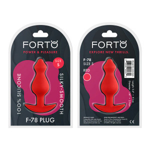 Forto F-78 Pointee Silicone Anal Plug, Small, Red Forto F-78 Pointee Silicone Anal Plug, Small, Red