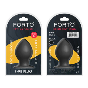 Forto F-98 Cone Silicone Anal Plug, Small, Black Forto F-98 Cone Silicone Anal Plug, Small, Black