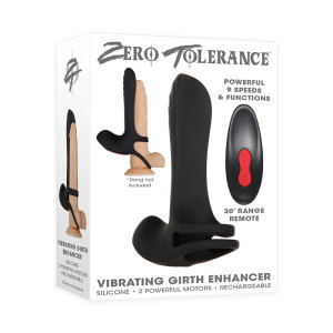 Zero Tolerance Vibrating Girth Enhancer Remote-Controlled Silicone Sheath, Black Zero Tolerance Vibrating Girth Enhancer Remote-Controlled Silicone Sheath, Black