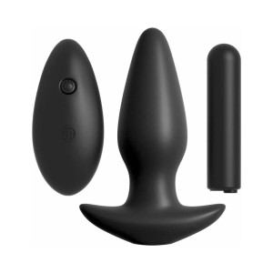 Anal Fantasy Collection Vibrating Remote Control Silicone Plug, Black Anal Fantasy Collection Vibrating Remote Control Silicone Plug, Black