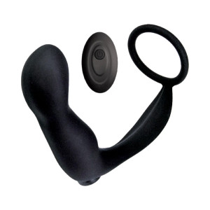 Ass-Sation Remote Contoured Anal Plug, Black Ass-Sation Remote Contoured Anal Plug, Black