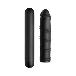 BANG! XL Bullet & Swirl Silicone Sleeve, Black BANG! XL Bullet & Swirl Silicone Sleeve, Black