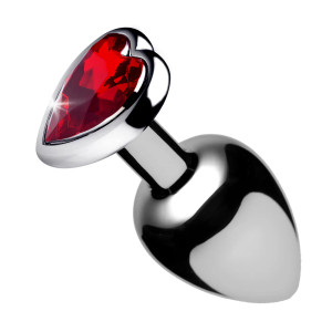 Booty Sparks Red Heart Gem Anal Plug, Medium Booty Sparks Red Heart Gem Anal Plug, Medium