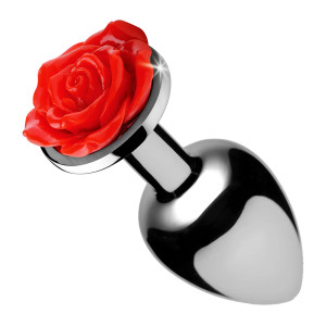 Booty Sparks Red Rose Anal Plug, Medium Booty Sparks Red Rose Anal Plug, Medium