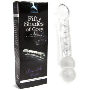 Fifty Shades of Grey Drive Me Crazy 7.5 in. Glass Massage Wand Dildo, Clear Fifty Shades of Grey Drive Me Crazy 7.5 in. Glass Massage Wand Dildo, Clear