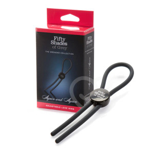 Fifty Shades of Grey Weekend Collection Again and Again Adjustable Silicone Love Ring, Black Fifty Shades of Grey Weekend Collection Again and Again Adjustable Silicone Love Ring, Black