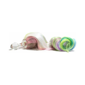 Crystal Delights Minx Pony Tail Plug, Pastel Rainbow Crystal Delights Minx Pony Tail Plug, Pastel Rainbow