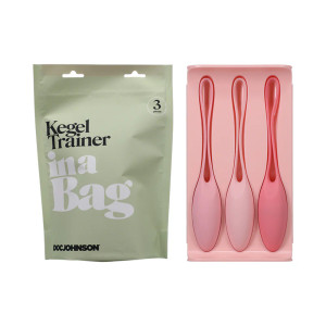 Doc Johnson Silicone Kegel Trainer Set In A Bag, Pink Doc Johnson Silicone Kegel Trainer Set In A Bag, Pink