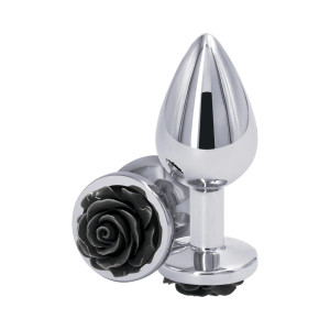Rear Assets Rose Anal Plug, Medium, Black Rear Assets Rose Anal Plug, Medium, Black