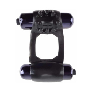Fantasy C-Ringz Duo-Vibrating Super Ring With Dual Bullets, Black Fantasy C-Ringz Duo-Vibrating Super Ring With Dual Bullets, Black