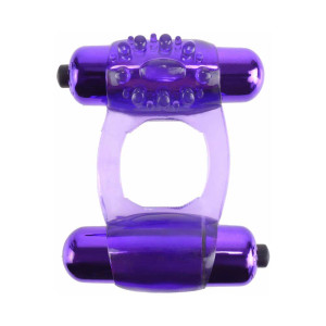 Fantasy C-Ringz Duo-Vibrating Super Ring With Dual Bullets, Purple Fantasy C-Ringz Duo-Vibrating Super Ring With Dual Bullets, Purple