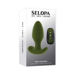 Selopa The Colonel Vibrating Anal Plug With Remote, 3.1 Inch Insertable, 1.43 Inch Max Width, Green Selopa The Colonel Vibrating Anal Plug With Remote, 3.1 Inch Insertable, 1.43 Inch Max Width, Green