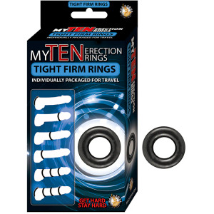 Nasstoys My Ten Erection Rings Tight Firm Rings, Black