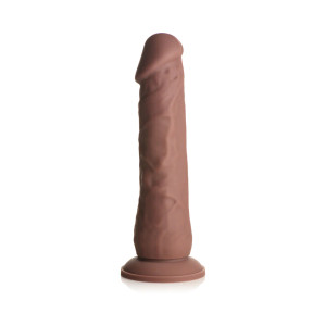 Easy Riders 7 Inch Silicone Dildo, 6.5 Inch Insertable, 1.7 Inch Max Width, Dark Skin Easy Riders 7 Inch Silicone Dildo, 6.5 Inch Insertable, 1.7 Inch Max Width, Dark Skin