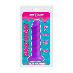 Suga-Daddy 7 Inch Silicone Dildo, Purple Suga-Daddy 7 Inch Silicone Dildo, Purple