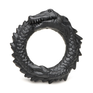 Creature Cocks Black Caiman Silicone Cock Ring Creature Cocks Black Caiman Silicone Cock Ring