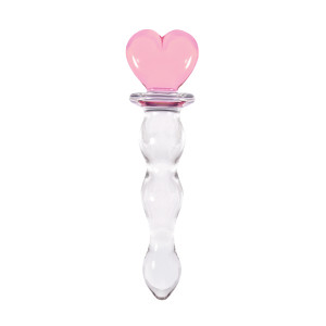 Crystál Heart of Glass 6 Inch Glass Dildo, 6.0 Inch Total Length, Pink/Clear Crystál Heart of Glass 6 Inch Glass Dildo, 6.0 Inch Total Length, Pink/Clear