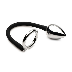 Master Series Tug + Plug Cock & Ball Ring with Anal Plug Master Series Tug + Plug Cock & Ball Ring with Anal Plug