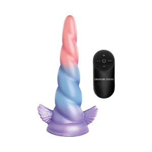 Creature Cocks Deluxe Dream Rider Vibrating Unicorn Silicone Dildo, 6.7 Inch Insertable, 2.0 Inch Max Width Creature Cocks Deluxe Dream Rider Vibrating Unicorn Silicone Dildo, 6.7 Inch Insertable, 2.0 Inch Max Width