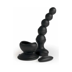 3Some Wall Banger Vibrating Anal Beads With Suction Cup, Black 3Some Wall Banger Vibrating Anal Beads With Suction Cup, Black