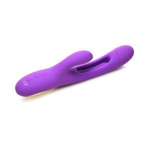Flickers Tri-Flick Flicking Silicone Rabbit Vibrator Flickers Tri-Flick Flicking Silicone Rabbit Vibrator