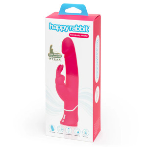 Happy Rabbit Dual Density Rechargeable Silicone Rabbit Vibrator, Pink Happy Rabbit Dual Density Rechargeable Silicone Rabbit Vibrator, Pink
