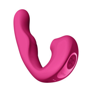 VIVE ZAKI Rechargeable Silicone Airwave Pulse Wave Vibrating G-Spot Vibrator, Pink VIVE ZAKI Rechargeable Silicone Airwave Pulse Wave Vibrating G-Spot Vibrator, Pink