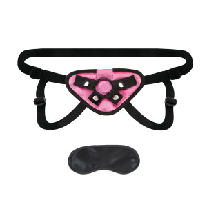 Lux Fetish Neoprene Strap-On Harness, Pink Lux Fetish Neoprene Strap-On Harness, Pink