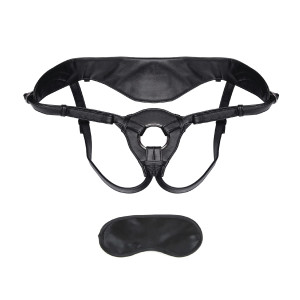 Lux Fetish Patent Leather Strap-On Harness, Black Lux Fetish Patent Leather Strap-On Harness, Black