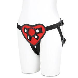 Lux Fetish Red Heart Strap-On Harness Lux Fetish Red Heart Strap-On Harness