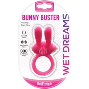Wet Dreams Bunny Buster Cock Ring, Pink Wet Dreams Bunny Buster Cock Ring, Pink