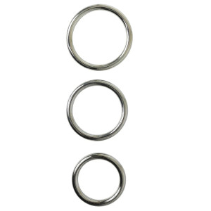 Sportsheets Metal O-Ring 3-Pack, Silver Sportsheets Metal O-Ring 3-Pack, Silver