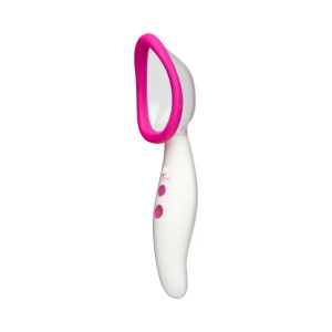Doc Johnson Automatic Vibrating Rechargeable Pussy Pump, Pink/White Doc Johnson Automatic Vibrating Rechargeable Pussy Pump, Pink/White