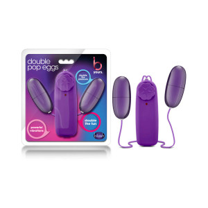 Blush B Yours Double Pop Eggs Remote-Controlled Dual Bullet Vibrator, Plum Blush B Yours Double Pop Eggs Remote-Controlled Dual Bullet Vibrator, Plum