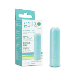 Blush Gaia Eco Rechargeable Bullet Vibrator, Aqua Blush Gaia Eco Rechargeable Bullet Vibrator, Aqua