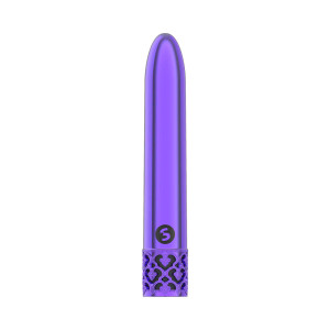 Royal Gems Shiny Rechargeable ABS Bullet Vibrator, Purple Royal Gems Shiny Rechargeable ABS Bullet Vibrator, Purple