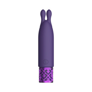 Royal Gems Twinkle Rechargeable Silicone Bullet Vibrator With Ears, Purple Royal Gems Twinkle Rechargeable Silicone Bullet Vibrator With Ears, Purple