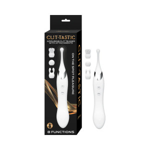 Nasstoys Clit-Tastic Arousing Clit Teaser with Attachments, White Nasstoys Clit-Tastic Arousing Clit Teaser with Attachments, White