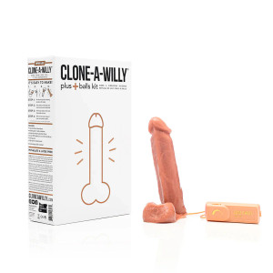 Clone-A-Willy Vibrating Penis Plus Balls Moldling Kit, Medium Skin Tone Clone-A-Willy Vibrating Penis Plus Balls Moldling Kit, Medium Skin Tone