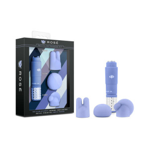 Blush Rose Revitalize Massage Kit with Mini Vibrator & 3 Silicone Attachments, Periwinkle Blush Rose Revitalize Massage Kit with Mini Vibrator & 3 Silicone Attachments, Periwinkle