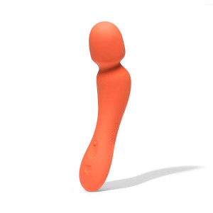 Dame Min Mini Wand Vibrator, Papaya Dame Min Mini Wand Vibrator, Papaya