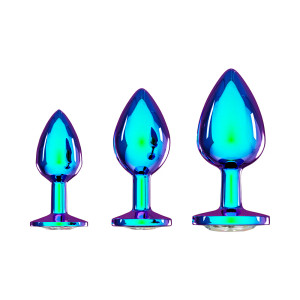 Ouch! International Venice Collection Metal Anal Plug Set, Iridescent Ouch! International Venice Collection Metal Anal Plug Set, Iridescent
