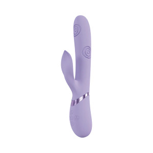 VIVE Fronda Rechargeable G-Spot and Tapping Leaf Clit Stimulator, Lavender VIVE Fronda Rechargeable G-Spot and Tapping Leaf Clit Stimulator, Lavender