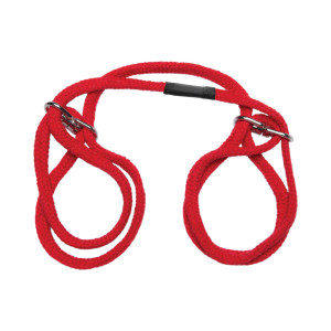 Doc Johnson Japanese Style Bondage 100% Cotton Wrist or Ankle Cotton Cuffs, Red