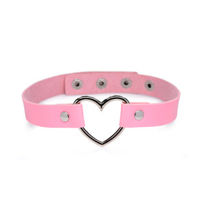 Master Series Sweet Heart Chrome Heart Choker, Pink Master Series Sweet Heart Chrome Heart Choker, Pink