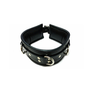 Rouge Leather Padded Collar, Black Rouge Leather Padded Collar, Black