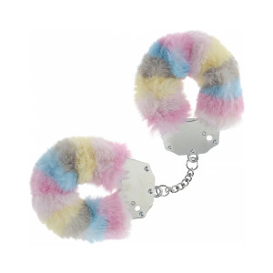 Ouch! Heavy-Duty Fluffy Handcuffs, Pastel Multicolor Ouch! Heavy-Duty Fluffy Handcuffs, Pastel Multicolor