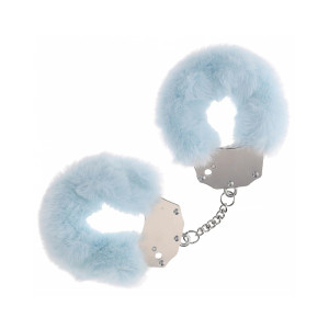 Ouch! Heavy-Duty Fluffy Handcuffs, Powder Blue Ouch! Heavy-Duty Fluffy Handcuffs, Powder Blue